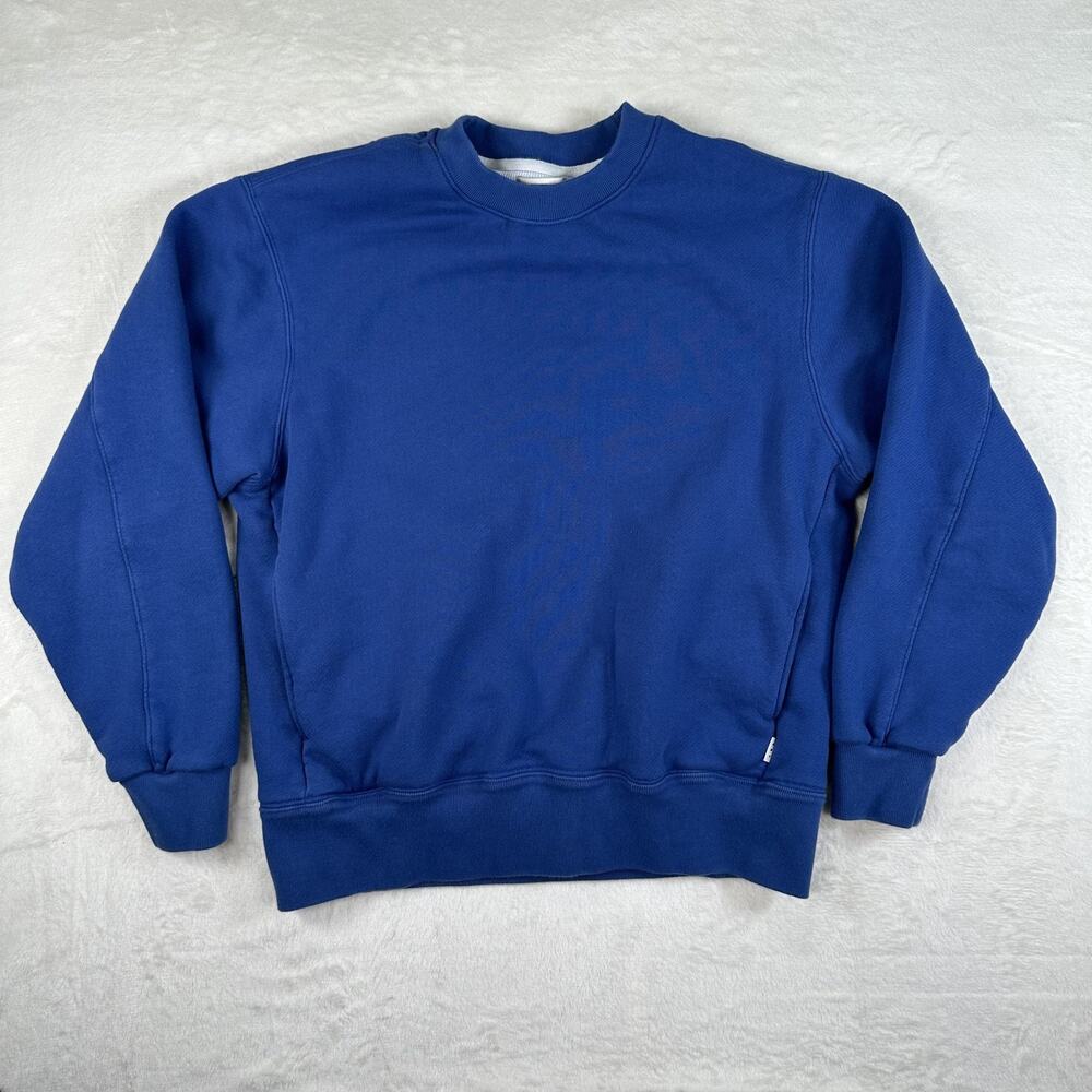 AYR Crewneck BLT Sweatshirt Men's Size M Blue Cotton Pullover Loopback Terry Cut